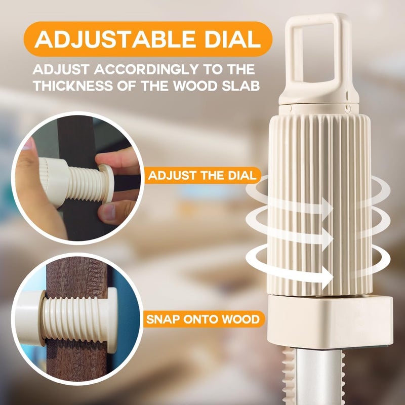 MOJOCO Portable Clothes Dryer Hanger - Adjustable Clothes Dryer Hanging Rod with Anti Slip -Easy to Install in Doors, Cabinet, Bedroom, Bathroom - Compact Dryer Hanger for Camping, Travel, RV - Image 2